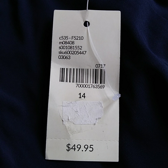 NEW Lane Bryant Grommet Lined Pencil Skirt 14 Navy Blue - Picture 4 of 13